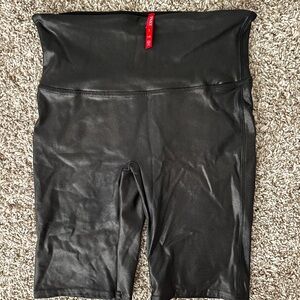 Spanx faux leather biker shorts - worn once